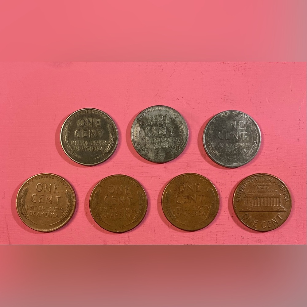 ⚫️ Vintage - All 3 Mints - 1943 Steel Pennies - War Time Wheaties - Collectible - Picture 6 of 16